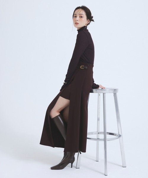 「anuans」 キュロット MEDIUM バーガンディー レディースの画像