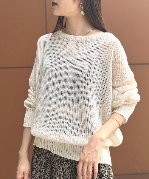 「Rouge vif」 長袖ニット - グレー レディース_画像4
