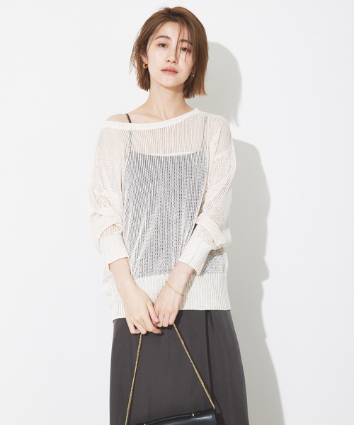 「Rouge vif」 長袖ニット - グレー レディース_画像5