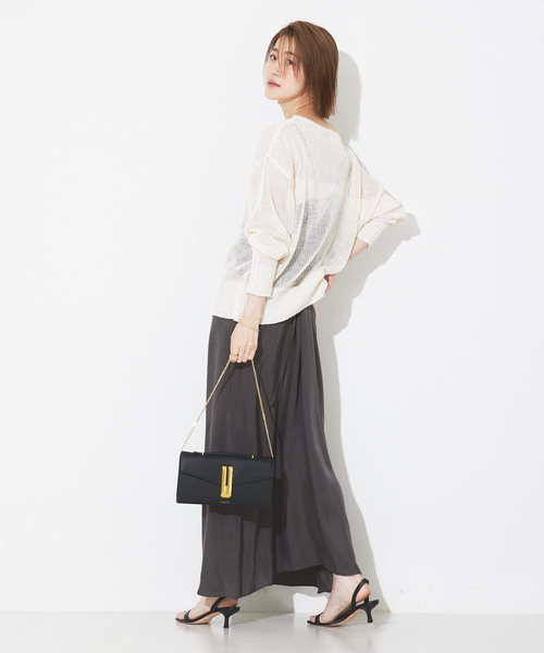 「Rouge vif」 長袖ニット - グレー レディース_画像7
