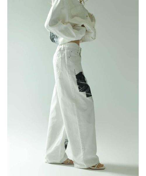 ワイドパンツ ジーンズ デニム デニムパンツ GRAPHIC STRAIGHT DENIM