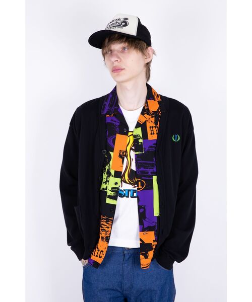 「HYSTERIC GLAMOUR」 ニットカーディガン LARGE グリーン メンズの画像