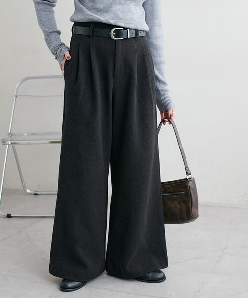 「DISCOAT」 パンツ LARGE チャコールグレー レディース_画像2