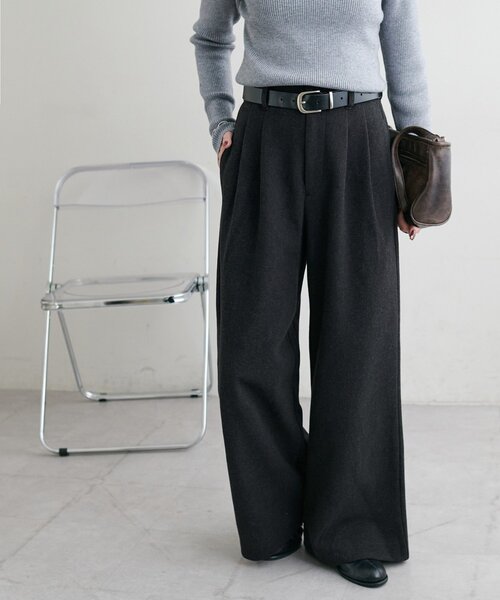 「DISCOAT」 パンツ LARGE チャコールグレー レディース_画像3