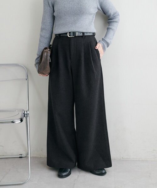 「DISCOAT」 パンツ LARGE チャコールグレー レディース_画像5