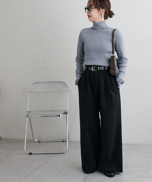 「DISCOAT」 パンツ LARGE チャコールグレー レディース_画像6