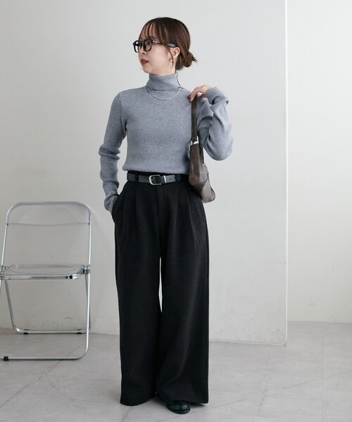 「DISCOAT」 パンツ LARGE チャコールグレー レディース_画像7