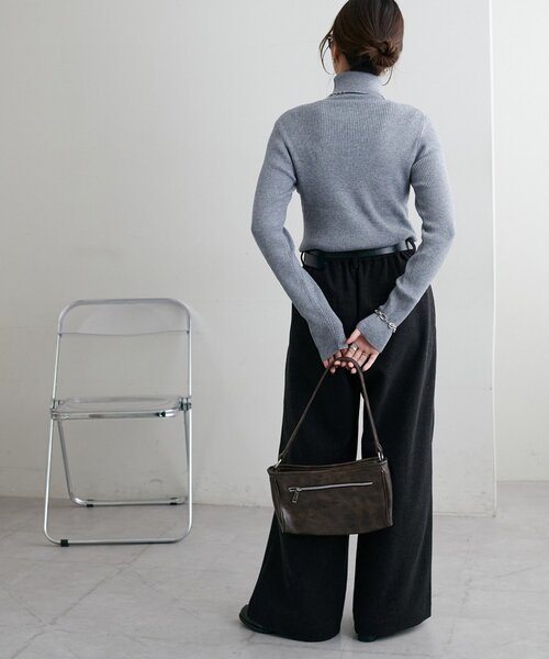 「DISCOAT」 パンツ LARGE チャコールグレー レディース_画像8