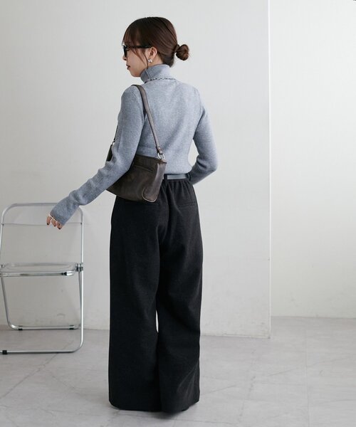 「DISCOAT」 パンツ LARGE チャコールグレー レディース_画像9