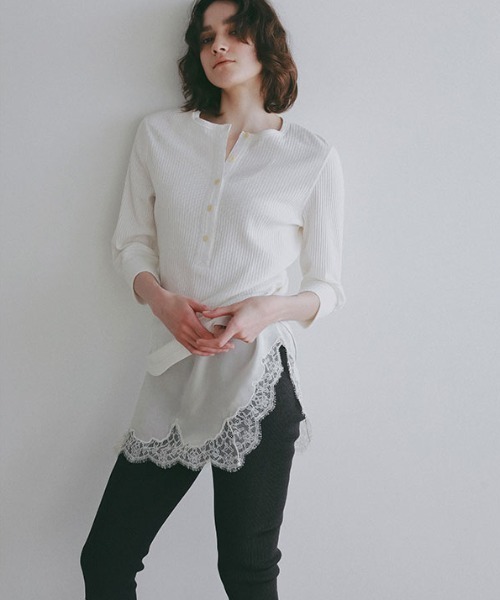 ETRE TOKYO（エトレトウキョウ） ヘンリーネック tシャツ 3/4スリーブ