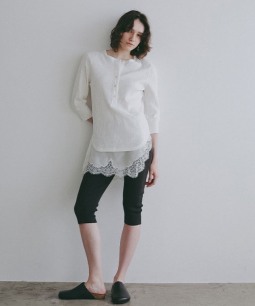 ETRE TOKYO（エトレトウキョウ） tシャツ 3/4スリーブヘンリーネック