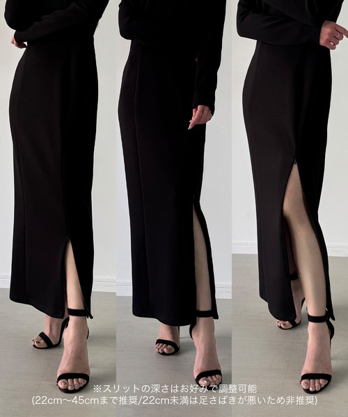 「Louere」 長袖ワンピース X-LARGE チャコール レディース_画像7