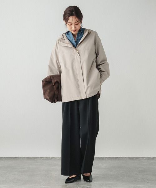 「GLOBAL WORK」 マウンテンパーカー MEDIUM ブラック レディース_画像4