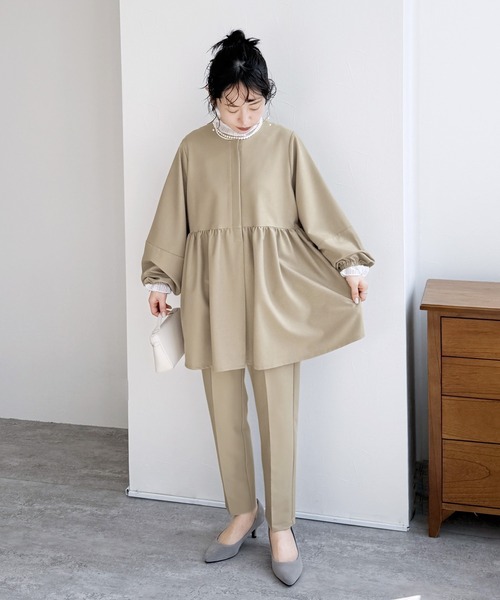 「reca」 長袖チュニック L ネイビー レディース_画像7