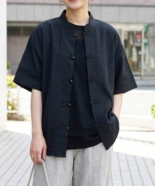 シャツ 「yield select」KUNG-FU SHIRT カンフーシャツ チャイナシャツ