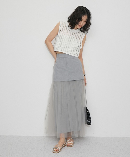 「ADAM ET ROPE'」 フラットサンダル 23.5cm シルバー レディース_画像2