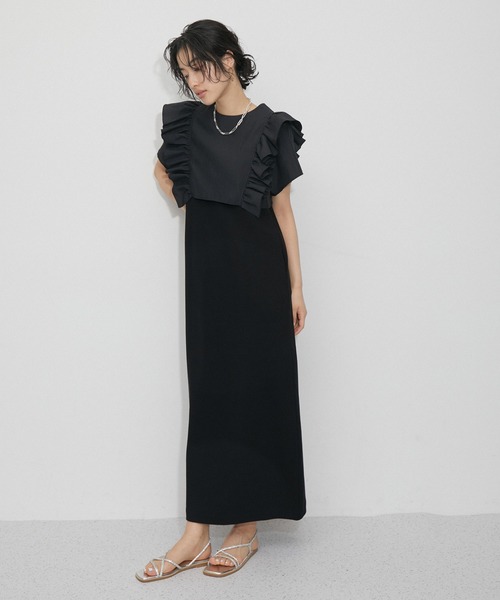 「ADAM ET ROPE'」 フラットサンダル 23.5cm シルバー レディース_画像3