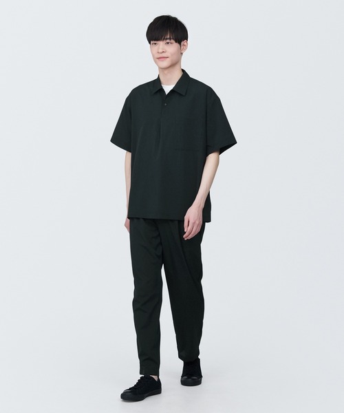 「無印良品」 半袖シャツ S グリーン メンズ_画像2