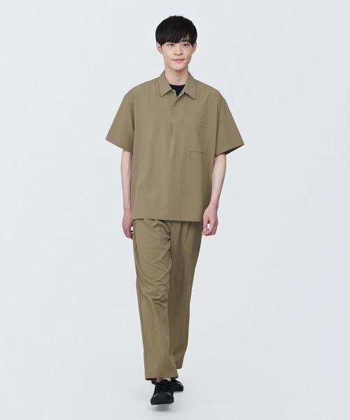 「無印良品」 半袖シャツ S グリーン メンズ_画像9