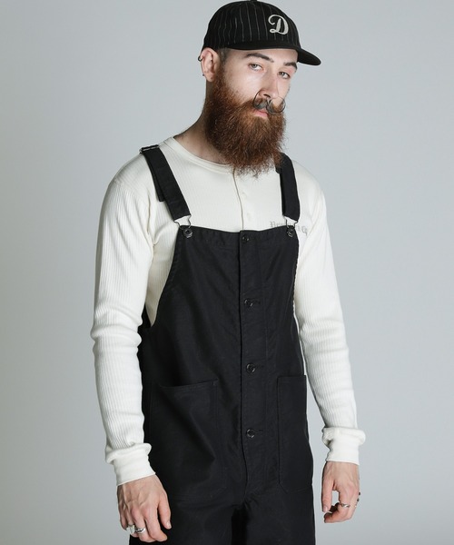 schott ブラックオーバーオール Schott N.Y.C（ショット） 「Schott」 オーバーオール L ブラック