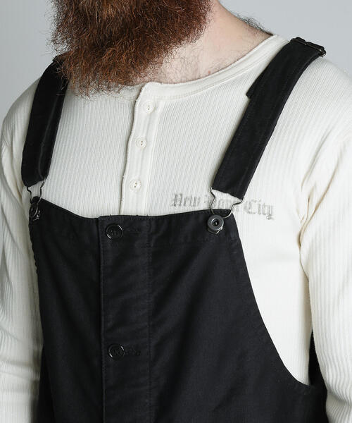 Schott N.Y.C（ショット） 「schott」 オーバーオール L ブラック