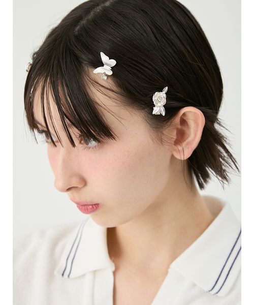 【LILY BROWN × ANNA SUI】バタフライバレッタ silver銀 LILY BROWN（リリーブラウン） 「LILY BROWN×ANNA SUI」バタフライ
