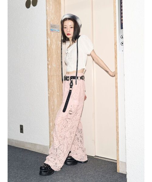 jouetie　レースワイドカーゴパンツ jouetie（ジュエティ） ワイドパンツ パンツ レースワイドカーゴパンツ