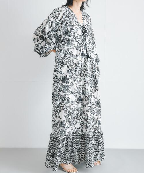 ワンピース sara mallika PAISLEY FLOWER PRINT DRESS : ZOZOTOWN
