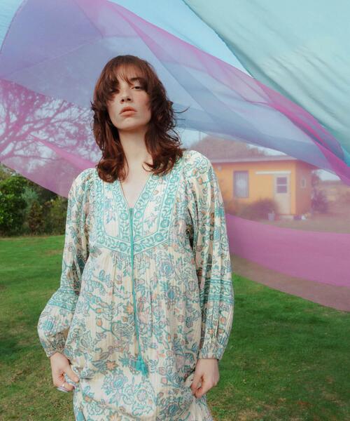 ワンピース sara mallika PAISLEY FLOWER PRINT DRESS : ZOZOTOWN