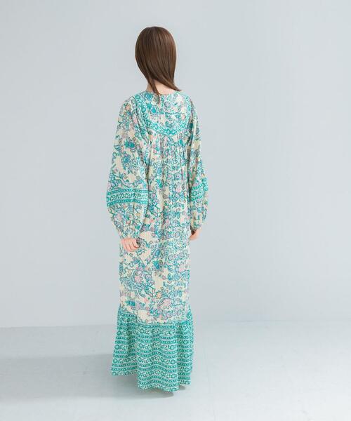 Sara mallika 花柄ロングワンピース ワンピース sara mallika PAISLEY FLOWER PRINT DRESS : ZOZOTOWN