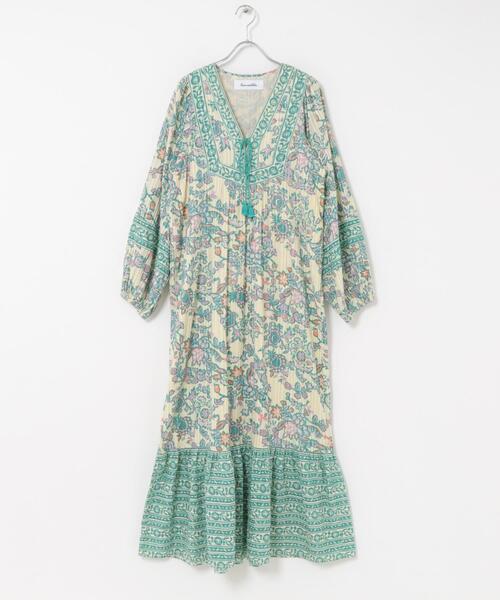 sara mallika　PAISLEY FLOWER PRINT DRESS ワンピース sara mallika PAISLEY FLOWER PRINT DRESS : ZOZOTOWN
