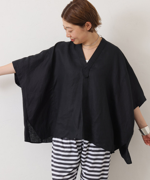 journal standard luxe ブラウス ブラック JOURNAL STANDARD LUXE（ジャーナルスタンダード ラックス） 7分袖