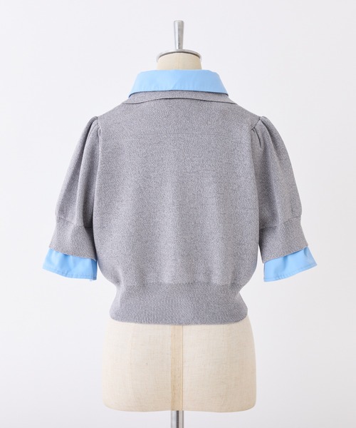 「one after another NICE CLAUP」 ニットカーディガン FREE 杢グレー レディース_画像4