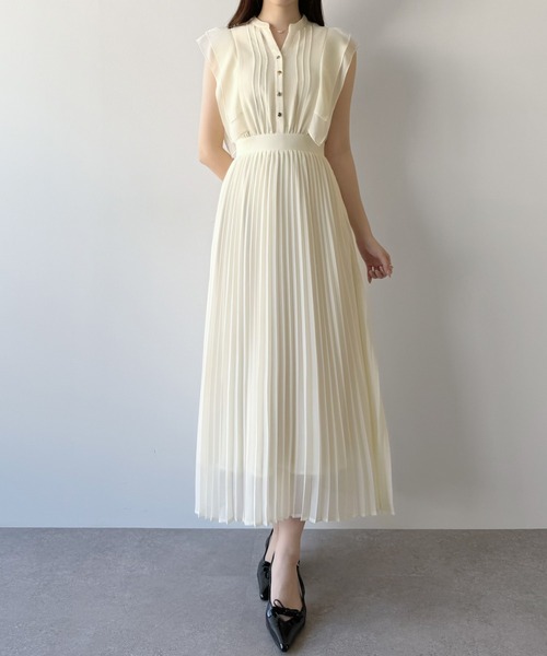 「mipiarl」 半袖ワンピース MEDIUM チャコール レディース_画像2