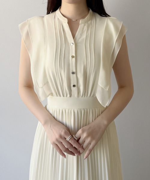 「mipiarl」 半袖ワンピース MEDIUM チャコール レディース_画像5