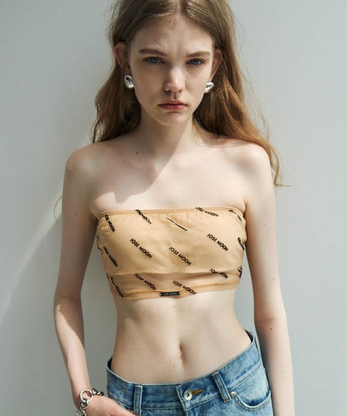 josemoon ベアトップ JOSE MOON（ジョゼムーン） チューブトップ ベアトップ MONOGRAM SHEER