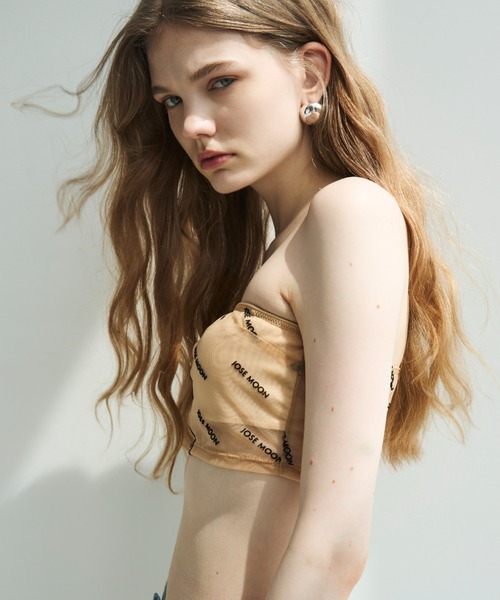 JOSE MOON（ジョゼムーン） チューブトップ ベアトップ MONOGRAM SHEER