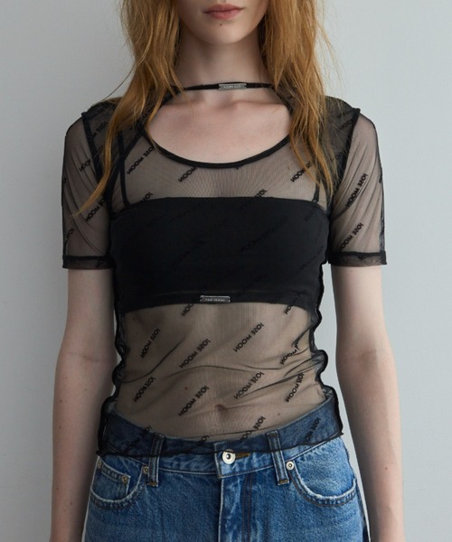 JOSE MOON（ジョゼムーン） チューブトップ ベアトップ MONOGRAM SHEER