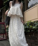 キャミソール cut jacquard tul...の詳細画像2