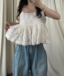キャミソール cut jacquard tul...の詳細画像1