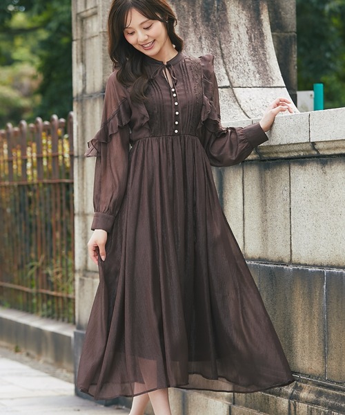 tocco closet（トッコ クローゼット） ワンピース リボン付きフリル