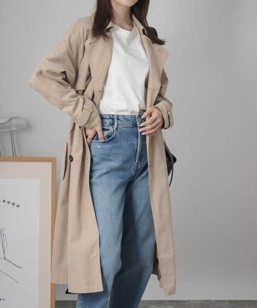 トレンチコート コート 「累計販売枚数9万枚突破！」ヴィンテージライク ロングトレンチコート レディース | Social GIRL | 06