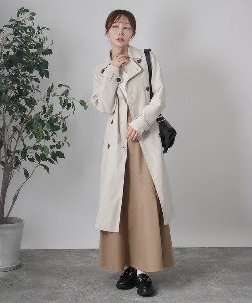 Social GIRL トレンチコート コート 「サイズ展開あり」とろみ