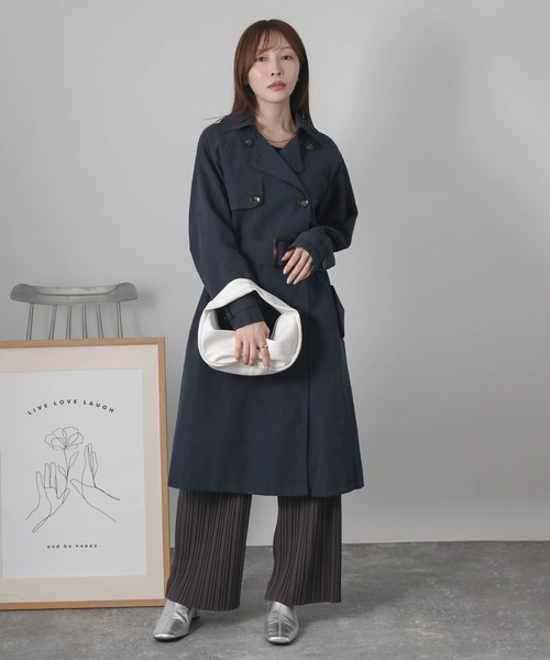 Social GIRL トレンチコート コート 「サイズ展開あり」とろみ
