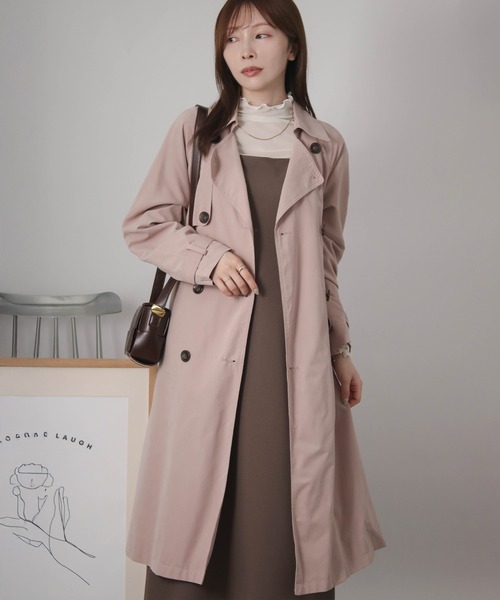 Social GIRL トレンチコート コート 「サイズ展開あり」とろみ