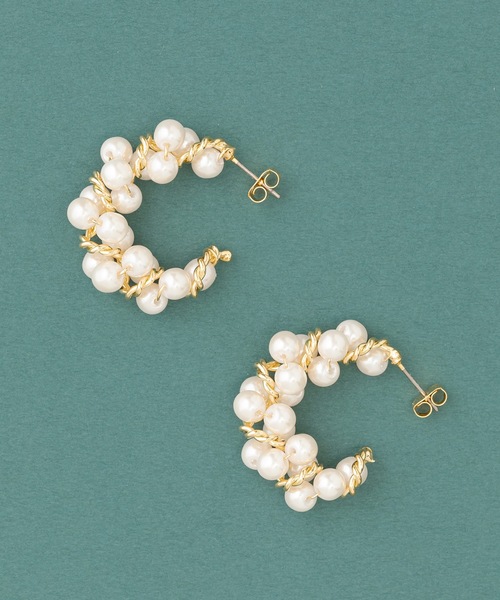 パール ゴールド ツイストピアス ピアス パールツイストピアス レディース : ZOZOTOWN Yahoo!店