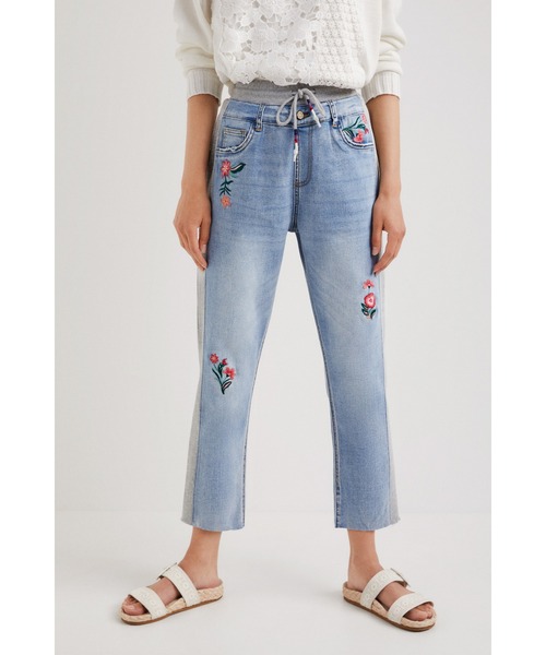 Desigual（デシグアル） パンツ デニム ジーンズ 花柄 デニムジョガー