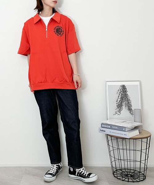 ポロシャツ 裏毛ハーフジップ レディース メンズ : ZOZOTOWN Yahoo!店