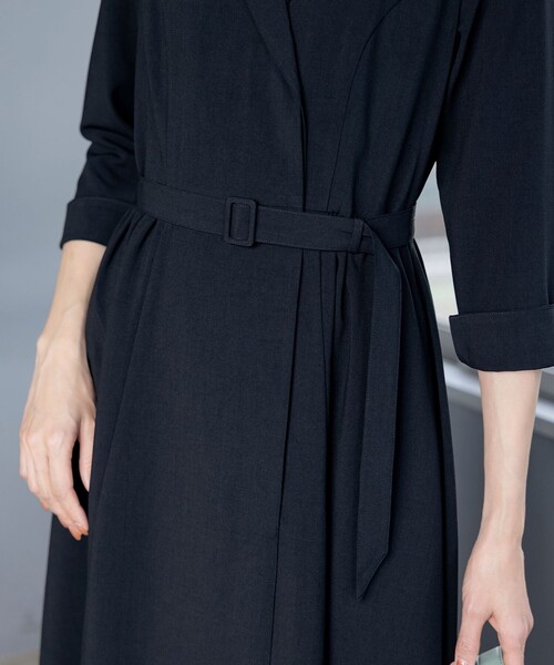 Tiaclasse ワンピース 「洗える」テーラードスーツワンピース