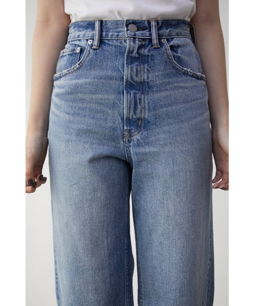マウジー レディース ワイドデニムジーンズ ハイウエスト ブルー XS 未使用品 アズールバイマウジー AZUL BY MOUSSY AZUL DENIM ハイウエスト